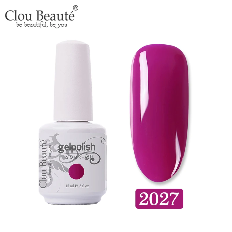 2027 Clou Beaute 15 мл Гель-лак для ногтей 131 чистые Зимние Цвета Длительный Гибридный гвоздь Гель-лак Hybird дизайн праймер для ногтей - Цвет: 2027