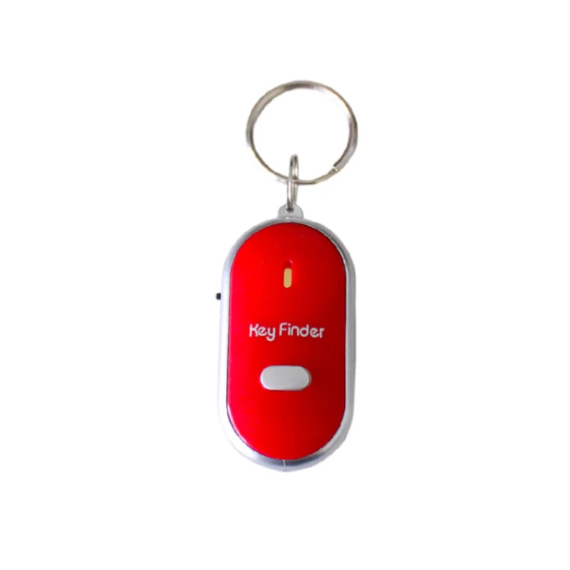 Мини-свисток анти-потерянный ключ-Искатель беспроводной умный мигающий звуковой сигнал дистанционный потерянный брелок локатор брелок с светодиодный фонарь - Название цвета: Красный