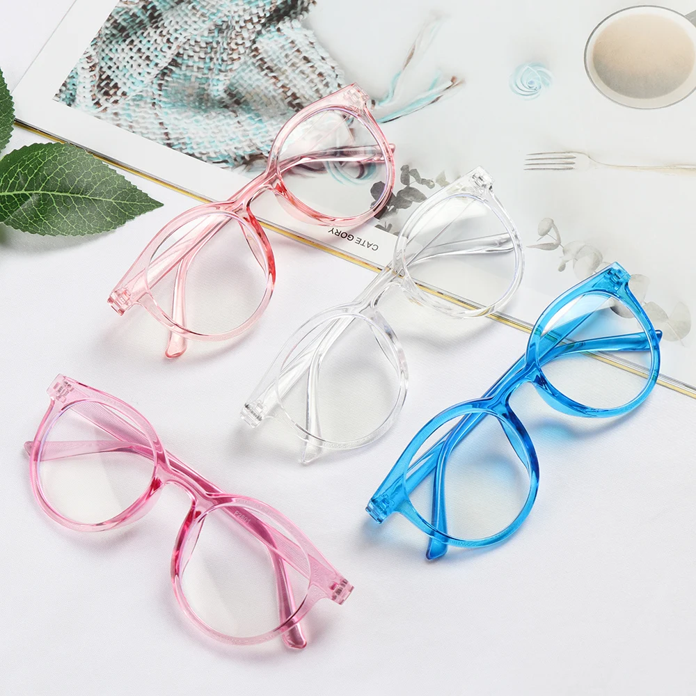 Round Anti-blue Light Kids Glasses Children Boys Girls Computer Glasses Protection Eyeglasses Ultra Light Frame