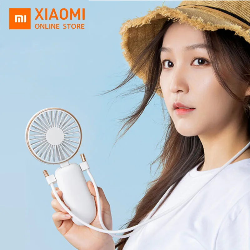  Xiaomi Mi Benks для зарядки бесшумный мини-вентилятор Ручной Складной Портативный Регулируемый скорость ветра 2000 мАч 