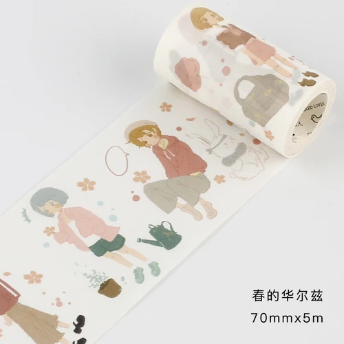 AngelHere Store 1 шт. Kawaii васи лента цветная симпатичная Маскировка лента DIY наклейки Скрапбукинг планировщик книга канцелярские принадлежности подарок - Цвет: Spring Waltz