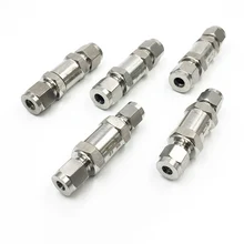 304 нержавеющая сталь 3 мм 6 мм 8 мм 10 мм 12 мм 14 мм 18 мм двойной наконечник обратный клапан односторонний обратный клапан для воды масло газа