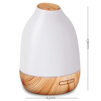 

7Color Led Light Essential Oil Diffuser Aroma Diffuser Wood Grain Humidifier Ultrasonic Adjustable Cool Mist With Waterless Auto