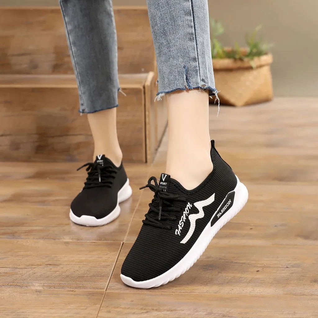 Tenis femeninos para mujer, zapatillas deportivas a la moda para chicas, letras de retales, zapatillas de deporte casuales g4, 2019 - AliExpress