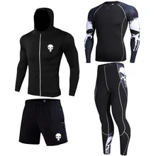 2021 Fashion Men's Thermal Underwear Set MMA Tactics Tights Solid Color Clothing Compression Long Johns Men's Winter Brand Men