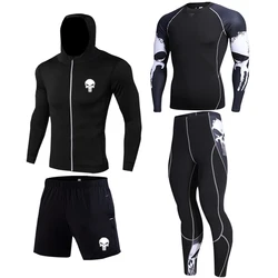 2021 Fashion Men's Thermal Underwear Set MMA Tactics Tights Solid Color Clothing Compression Long Johns Men's Winter Brand Men