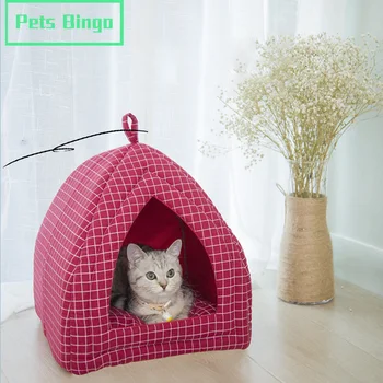 

Pets Bingo 40cm Dog Bed Sleeping Mats Non-slip Doghouse Breathable Kitten Sleeping Mats Washable Cat Tent Pet Supplies