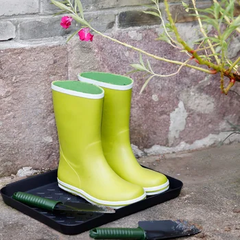 

3 Pcs Indoor Outdoor Multifunctional Hall Washable Boots Heavy Duty Storage Trays Flower Pots Shoe Plate Plastic Garden Tools