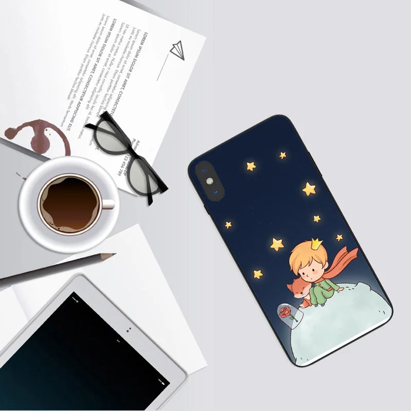 Маленький принц чехол для телефона для iPhone 11 Pro XS Max X XR 7 8 6 6s Plus 5 5S SE задняя крышка розы цветы Мягкий ТПУ чехол
