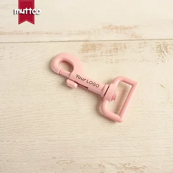 

20pcs/lot We provide laser engraving service customize LOGO 25mm Metal pink dog Clasp Kirsite hook buckle hardware CPK-25P