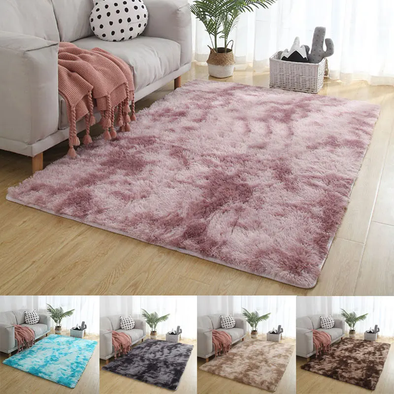 

Anti-slip Tie Dyeing Carpet Plush Bedroom Classic Living Room Soft Water Absorption Stain Resistant Carpet Rugs Floor Mats