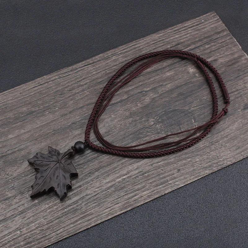 New-Handmade-Ethnic-Ebony-Exaggerated-Long-Sweater-Chain-Pendant-Necklace-For-Women-Men-Fashion-Adjustable-Woven (2)