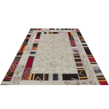

Beige Handmade Rug, Antique Turkish Rug, Floral Carpet Office Rug hhp103