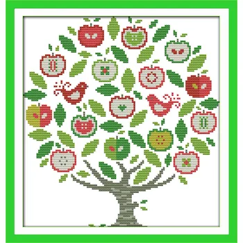 

Joy Sunday The apple tree Chinese cross stitch kits Ecological cotton clear stamped printed 11CT DIY wedding decoration for home