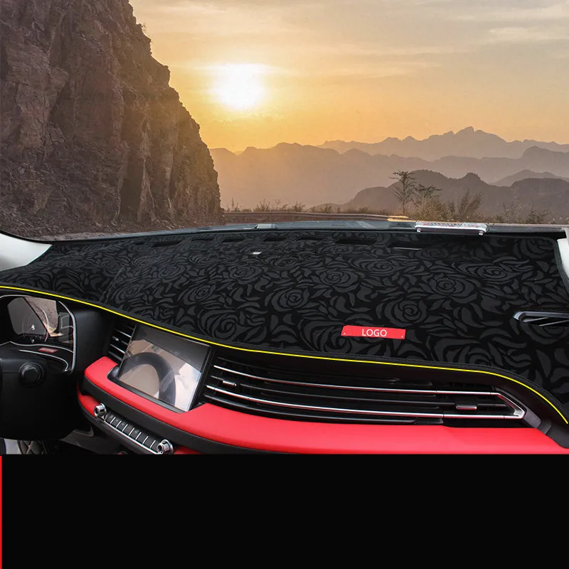Полиэстер розовый бархатный солнцезащитный коврик для Great Wall Haval Новый H6 F7x