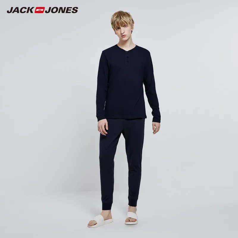 Мужская зимняя хлопковая Домашняя одежда Jack Jones, мягкий теплый пижамный комплект 2193HG502