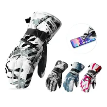 Зимние лыжные перчатки противоскользящие износостойкие для верховой езды, для альпинизма лыжный снегоход водонепроницаемый ветрозащитный защита от снега Мотоциклетные Перчатки