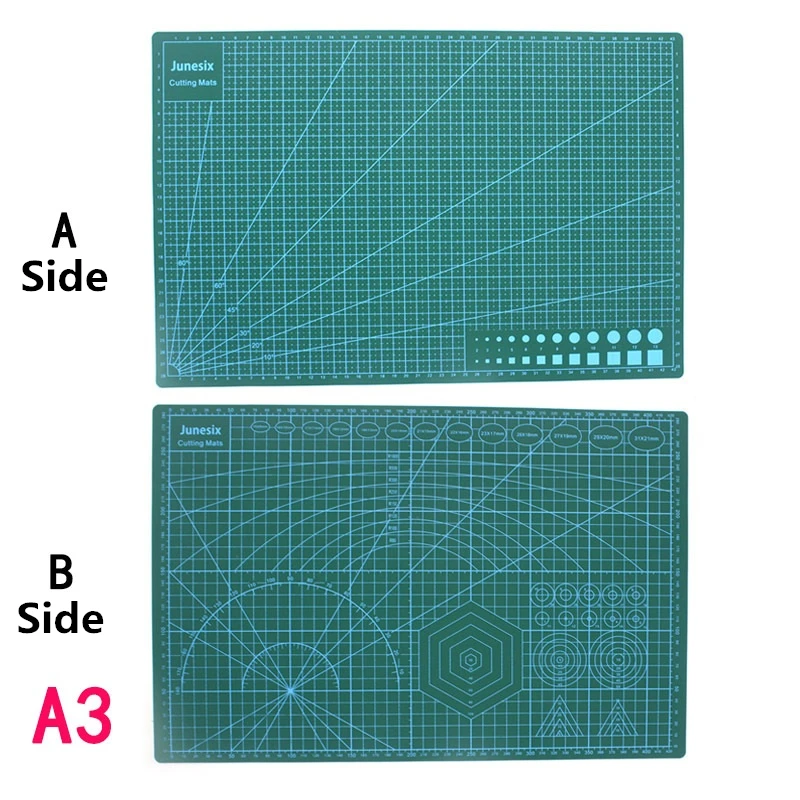 Коврики для резки A1 A2 A3 A4 сетка двухсторонняя пластина Дизайн гравировка модель опосредованная нож масштаб резки картона школьные офисные принадлежности - Цвет: A3