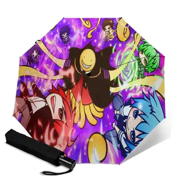

Assassination Classroom creative men's and women's automatic three fold umbrella rainy day colorful fashion umbrella