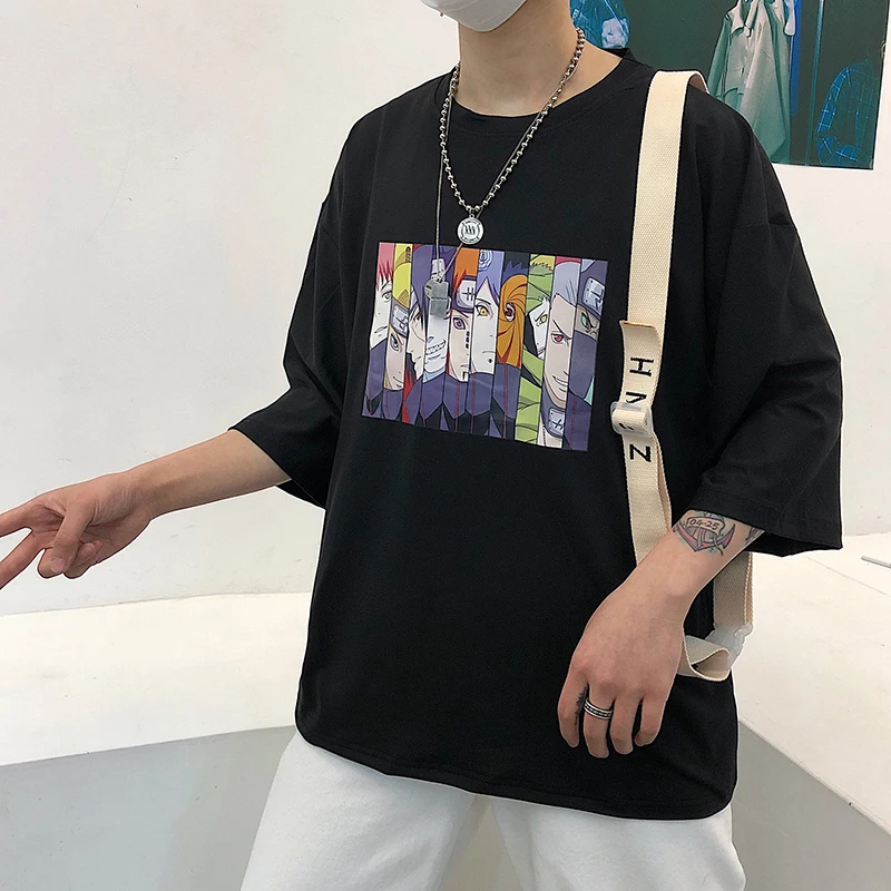 Itachi Uchiha, женская, мужская, летняя футболка, короткий рукав, негабаритная одежда,, Наруто, принт, аниме, пара, модный, хлопок, полиест, Топ