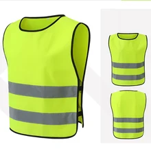 Светоотражающий жилет, одежда для безопасности, спецодежда, рабочая одежда, безрукавка, дневной, ночной, Предупреждение ющий, круглый вырез, для детей