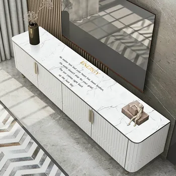 

Modern Minimalist Leather TV Cabinet Tablecloth Imitation Marbling g