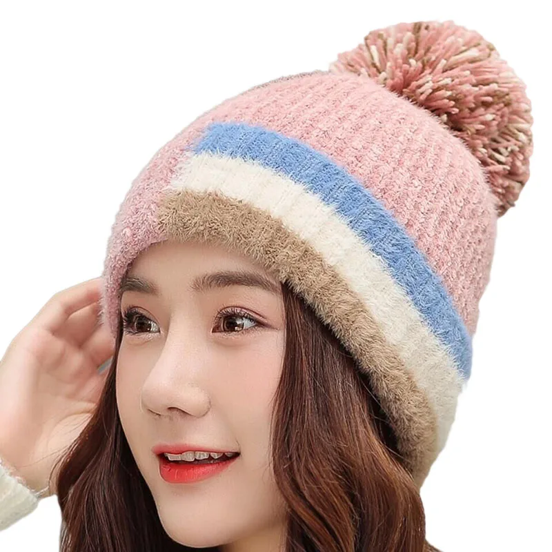 SUOGRY модная зимняя шапка Skullies Beanies зимняя теплая шапка с помпоном женская вязаная шапка s женская уличная теплая шапка для отдыха