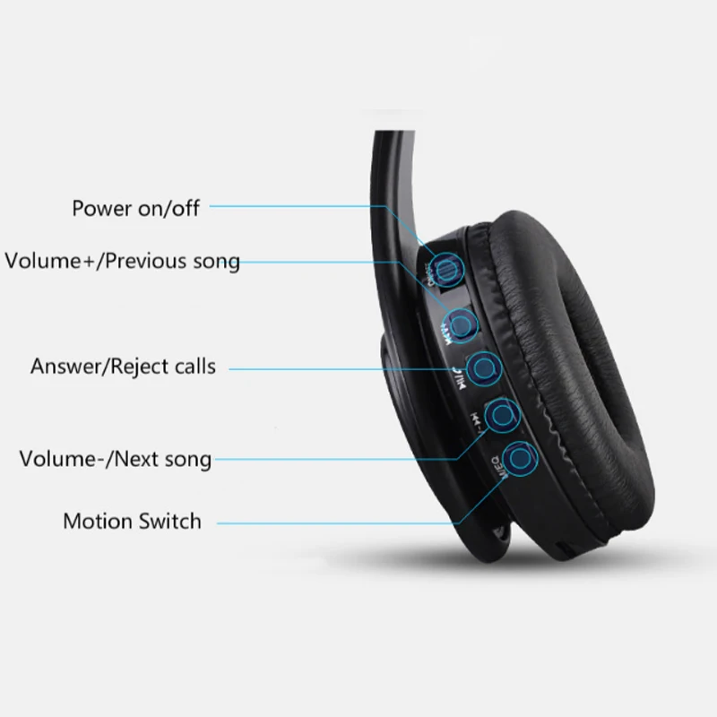 Беспроводные наушники Bluetooth 5,0 Складные стерео наушники с супер басами гарнитура с микрофоном hi-fi звук sd-карта Hands Free