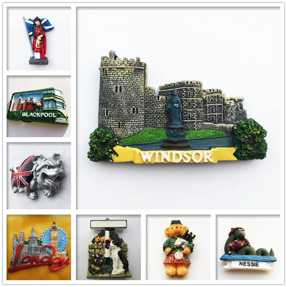 

Britain scenery 3D Fridge Magnets Tourism Souvenir Refrigerator Magnetic Sticker Collection Handicraft Gift