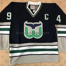 94 BRENDAN SHANAHAN Hartford Whalers Ретро Возврат хоккейная Джерси Вышивка сшитая на заказ любое количество и имя
