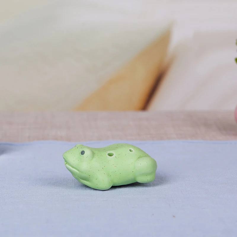 Ocarina 6 Hole Frog Small Ocarina Alto C Tone Beginner Tourist Souvenir Teaching Toys Ceramic Pendant
