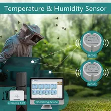 Беспроводной датчик температуры и влажности 433/868/915mhz Bee Monitor для регистратора температуры и влажности