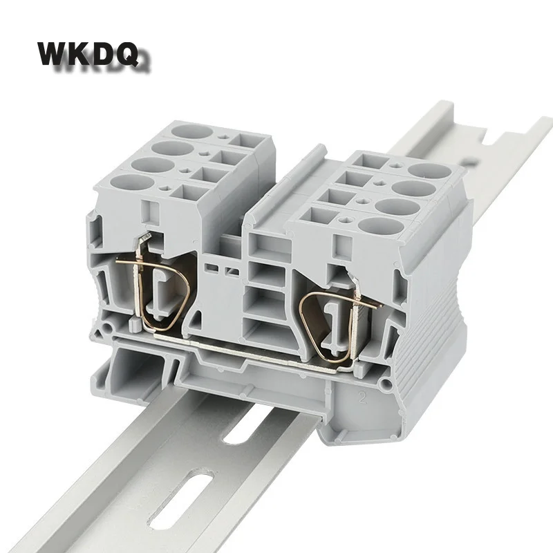 Elettrico St10 10 Pz Gabbia A Molla 10Mm2 Cablaggio Passante Ritorno Pull Plug Wire Connettore St 10 Morsettiera Su Guida Din