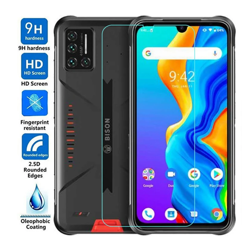 Screen Protector for UMIDIGI Bison Tempered Glass 9H Cover Film for UMIDIGI Bison Glass Protector Fi