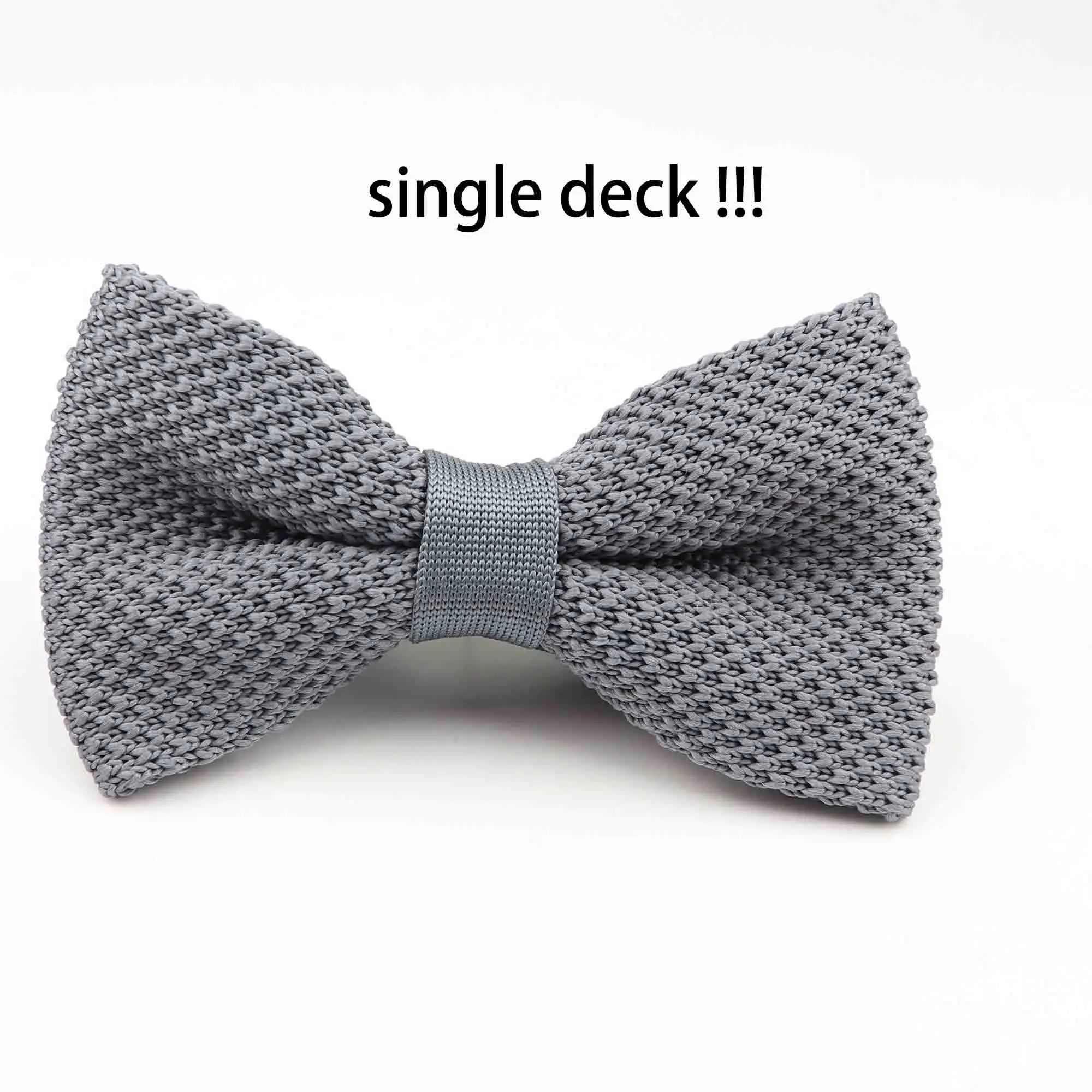 Мужские галстуки для шеи, смокинг, вязаная бабочка, Одноцветный галстук-бабочка, толстый двухслойный предварительно завязанный Регулируемый вязаный Повседневный галстук - Цвет: 7