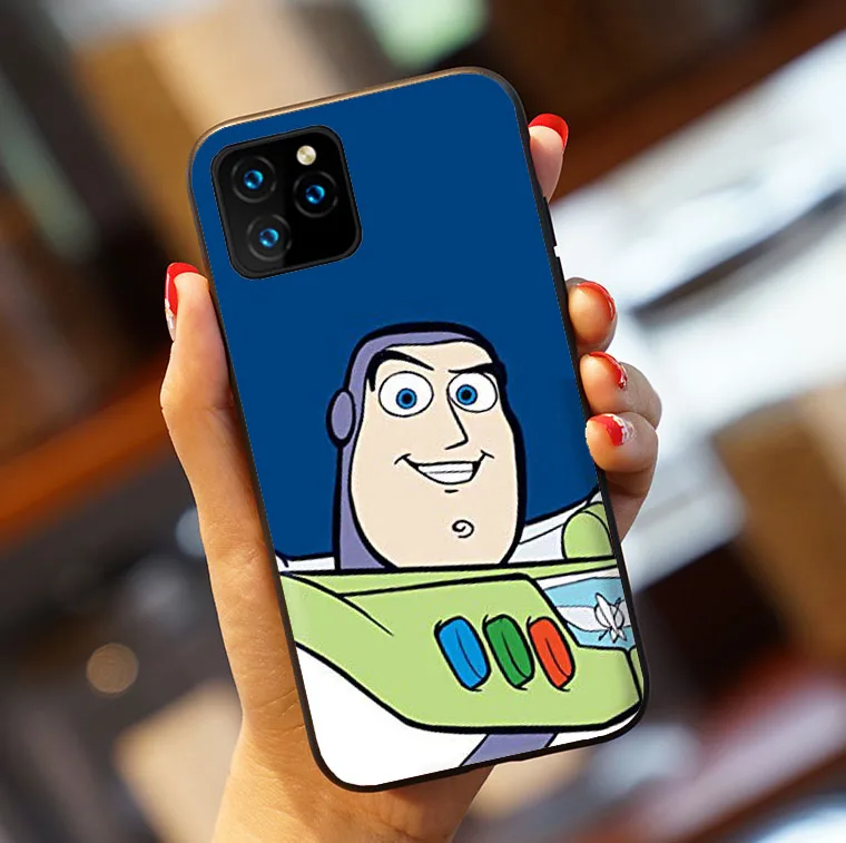 Милая история игрушек мультфильма черный ТПУ чехол для телефона для iPhone 7 7Plus 8 8Plus 6s Plus 11 Pro X XS Max Xr Вуди Базз Рекс мягкий чехол - Цвет: TPU