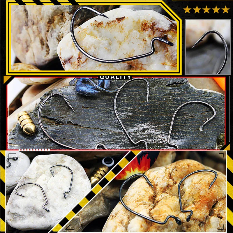 50 шт./кор. 8 # до 5/0 заостренный рыболовный крючок из углеродистой стали с широкой