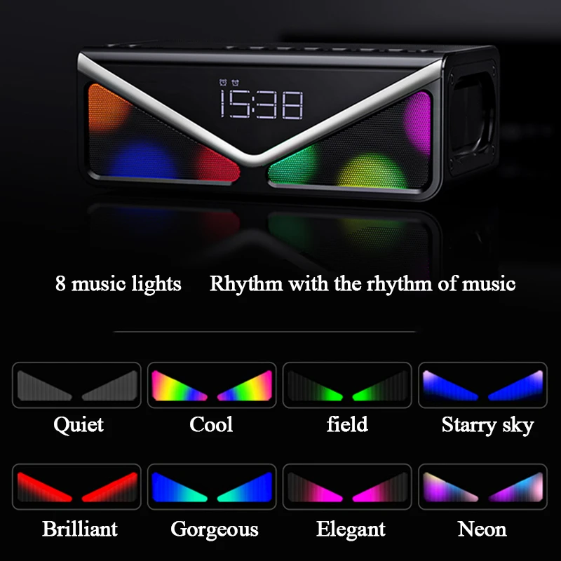 Soaiy S89 вечерние DJ колонки автомобильный домашний сабвуфер Большой мощный динамик 5 каналов 8 цветов светильник Портативный беспроводной Bluetooth Soundbox