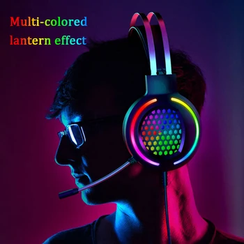 

Led Light Gamer Headset for Computer Gaming Headphones Adjustable Headband 7.1 Surround Sound Stereo PC Wired Headset With Mic