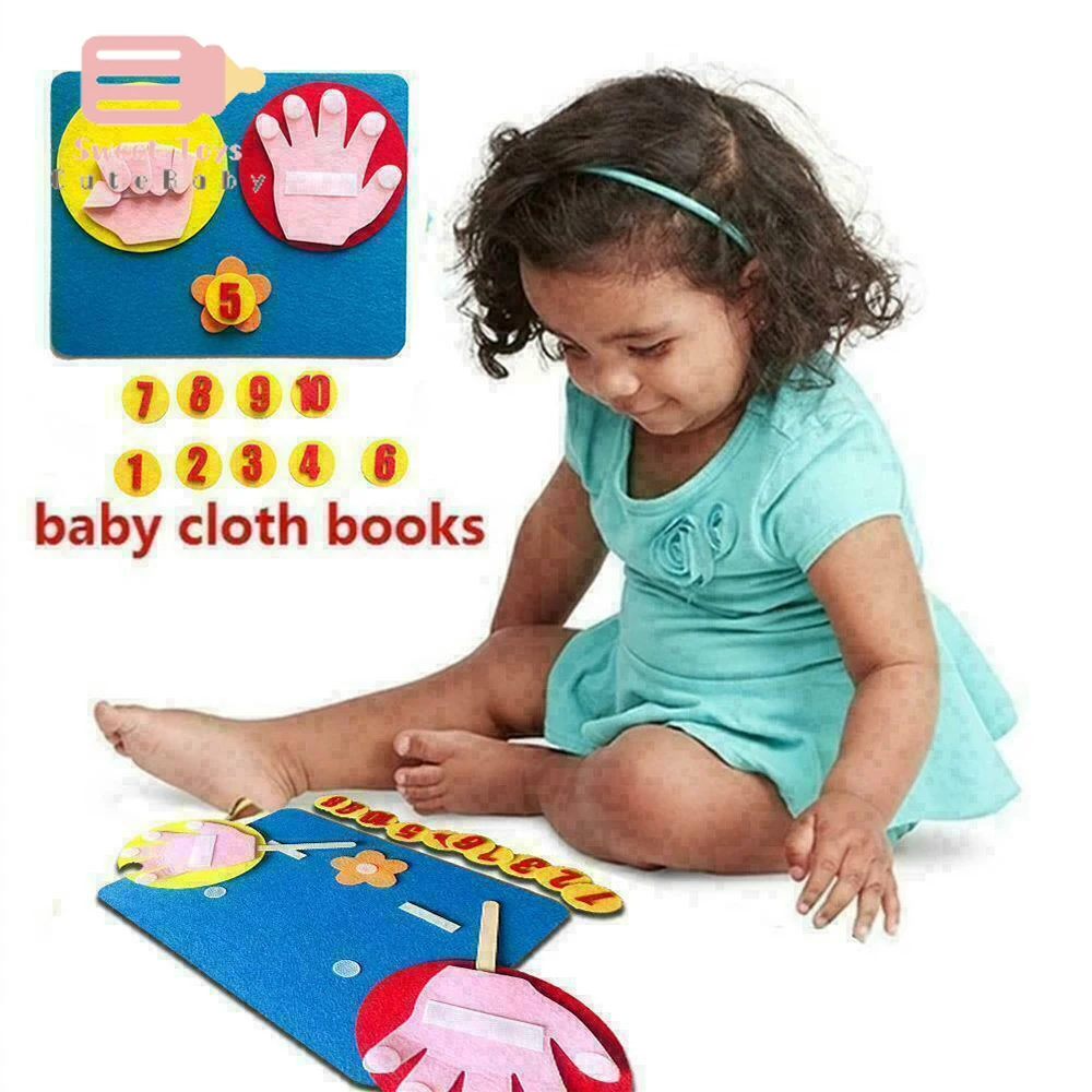 

1Set Handmade Felt Finger Numbers Math Toy 25*20cm Children Counting Math Toy Teaching Aids DIY Weave Craft Montessori for Kids