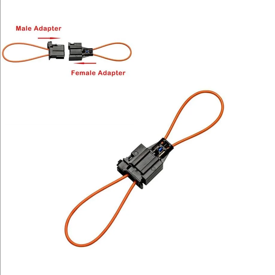 

2 X Car Device MOST System Diagnostic Kit Fiber Optic Loop Bypass Male & Female Plug Adapter Auto Diagnostic Cable Tool