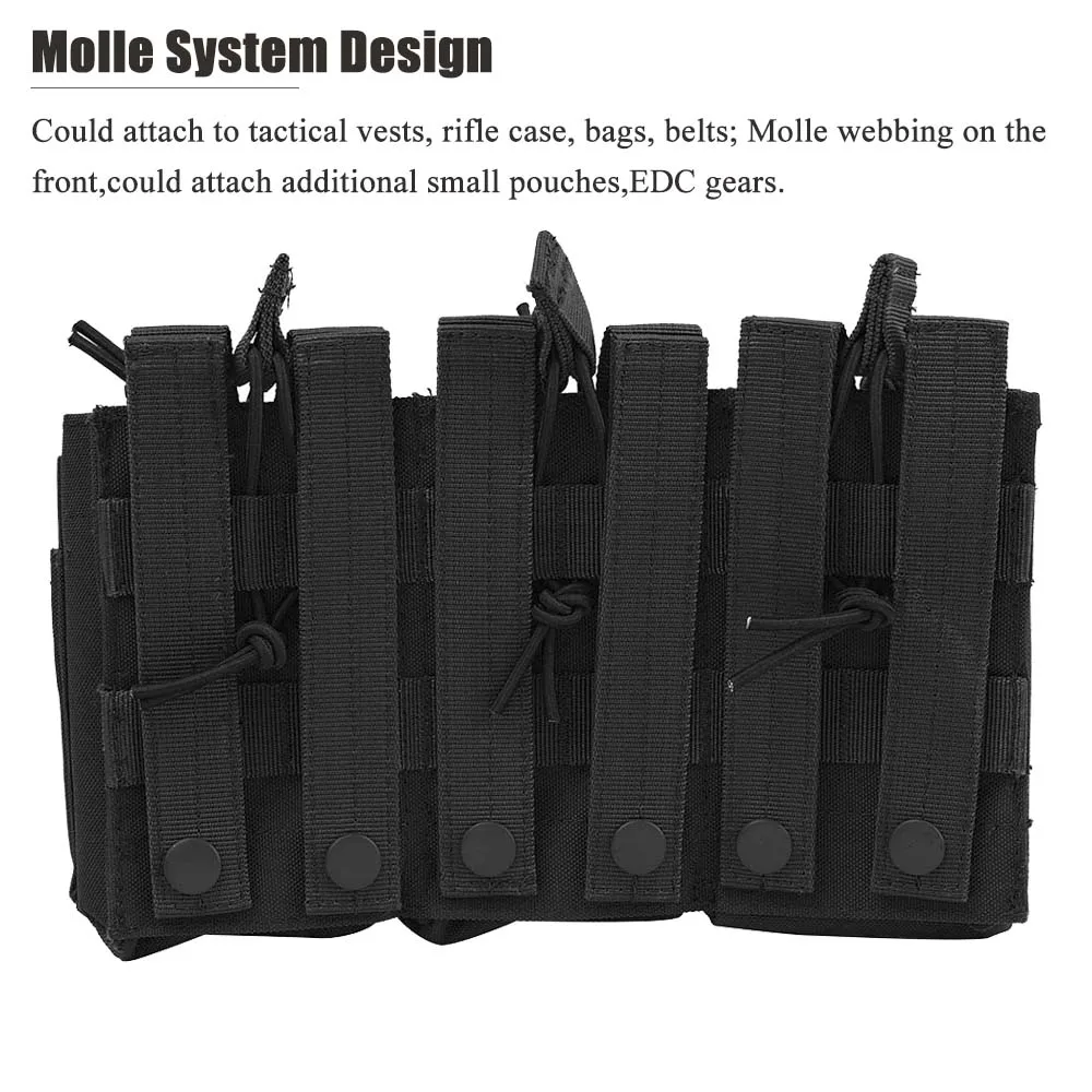 Тактический MOLLE тройной Открытый Топ подсумок быстро AK AR M4 FAMAS маг дампа патронов