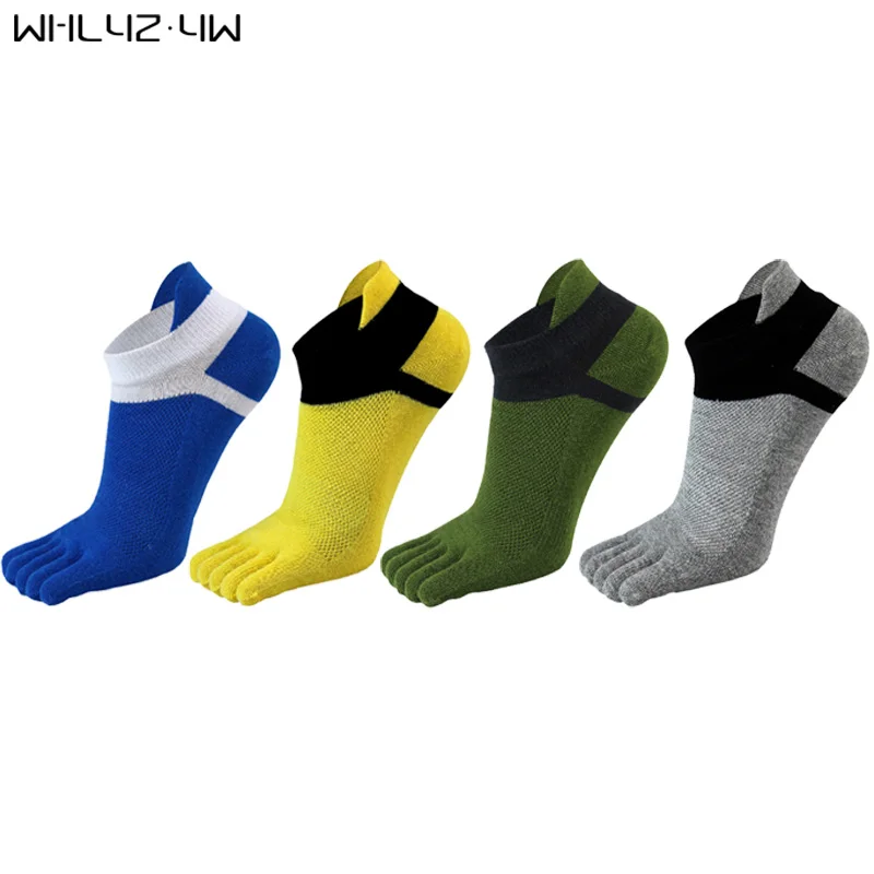 

5 Pairs/Lot Pure Cotton Ankle Sport Five Finger Socks Compression Men Breathable Deodorant Invisible No Show Socks With Toes