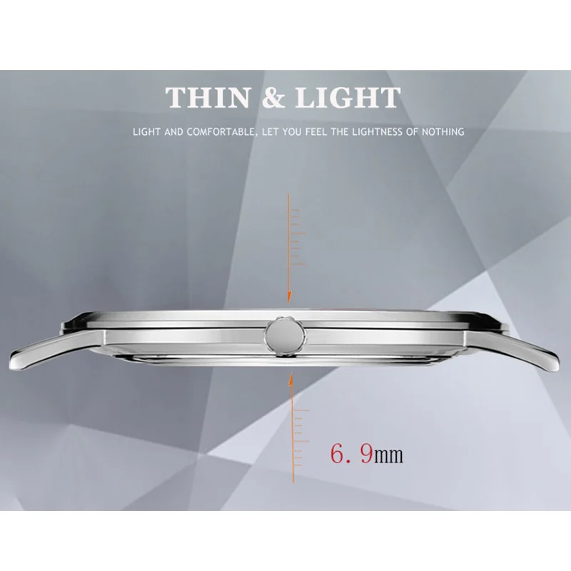 Часы с японским кварцевым механизмом простые Стильные водонепроницаемые часы