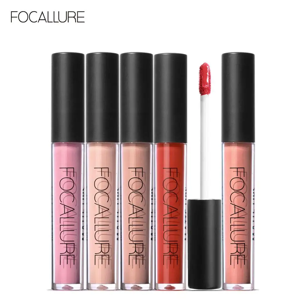 Focallure 37 Colori Matte Nude Rossetto Liquido Lip Gloss Impermeabile Sexy di Velluto Rosso Lip Stick Trucco Nude Naturale Rossetti