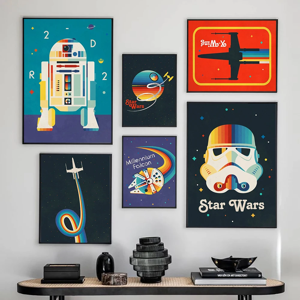 Поп-арт космические войны Штурмовик картины на холсте граффити художественный