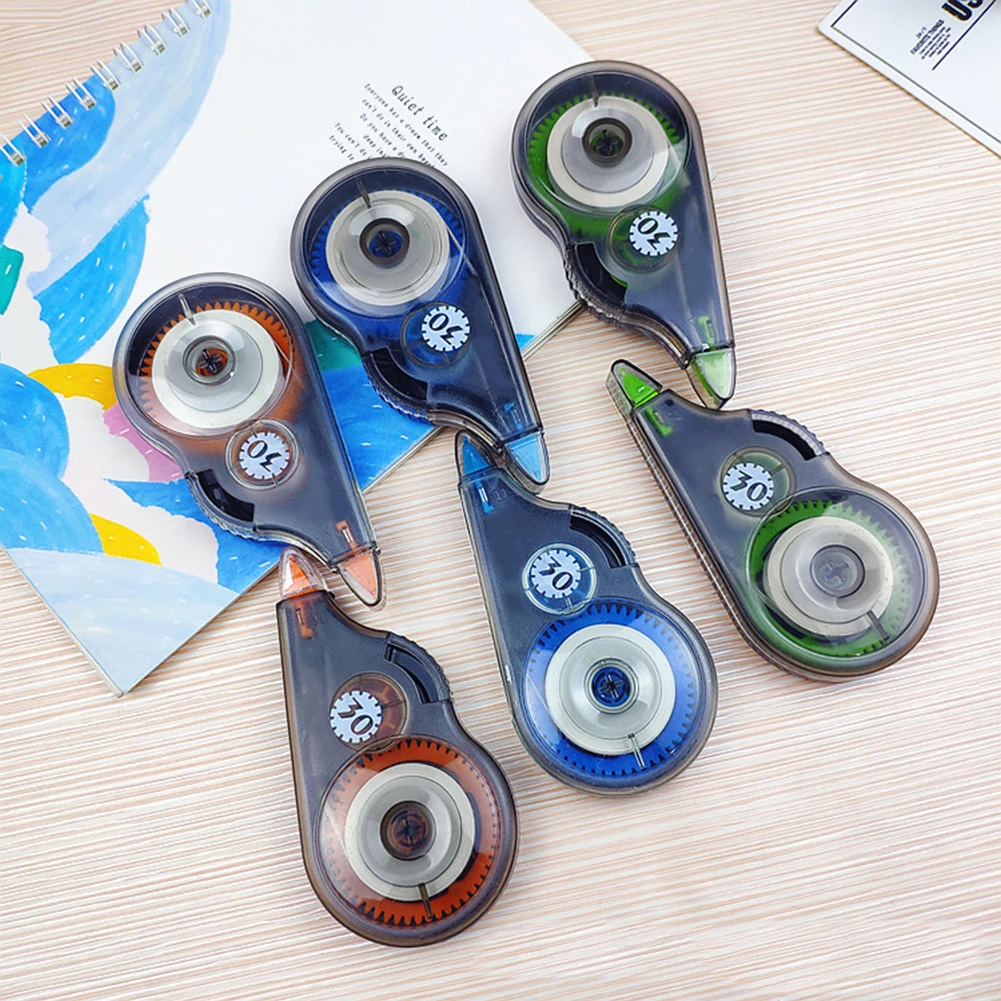 Черный 6 шт. модный роликовый корректор белый длинный канцелярский материал