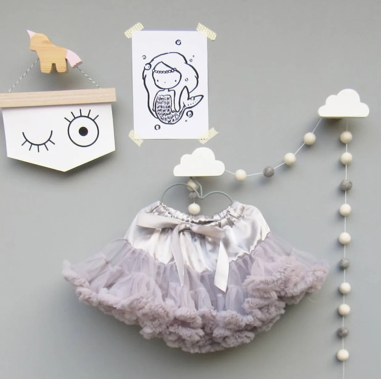Wooden ice cream /Bunny/Bat/beard/Clouds baby Kids Clothes Hook Children's Room Wall Decoration Hanger Hook Birthday Gift