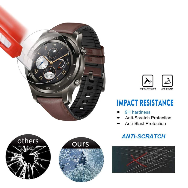 2 шт. пленка из закаленного стекла для huawei watch gt Glass /2pro honor dream/watch magic 9H закаленное