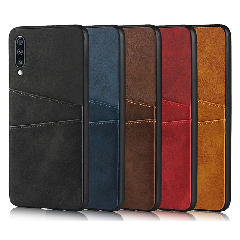 

Case For Samsung Galaxy A20E A30 A50 A70 Cover ShockProof luxury leather soft Card slot case for A20E A30 A50 A70 kimTHmall